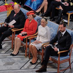 La Familia Real Noruega en la entrega del Premio Nobel de la Paz 2011