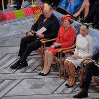 La Familia Real Noruega en la entrega del Premio Nobel de la Paz 2011