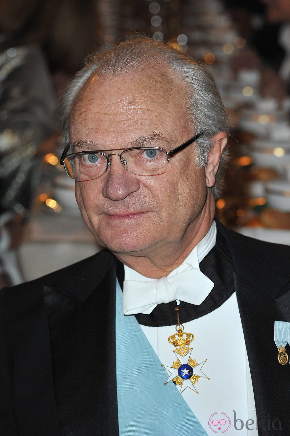 El Rey Carlos Gustavo de Suecia en el banquete de los Premios Nobel 2011
