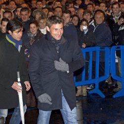 Juan Carlos Ferrero en el partido Madrid-Barça en el Santiago Bernabéu