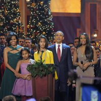Los Obama, Jennifer Hudson, Victoria Justice y Justin Bieber en 'Navidad en Washington'