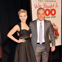 Scarlett Johansson y Matt Damon en el estreno de 'Un lugar para soñar' en Nueva York