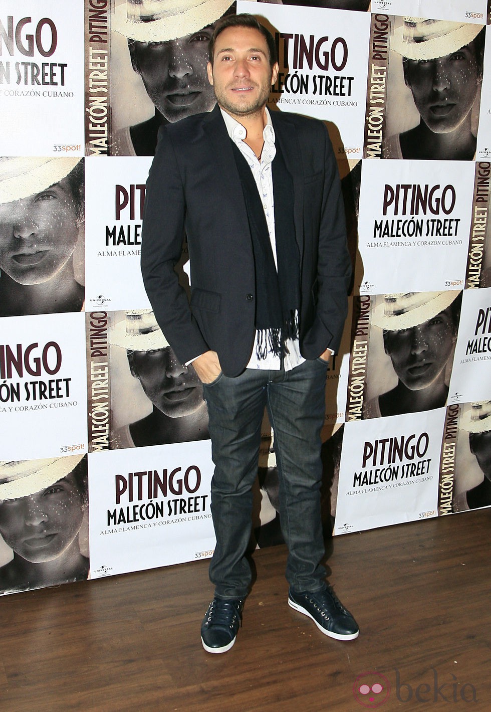 Antonio David Flores en la presentación del disco de Pitingo