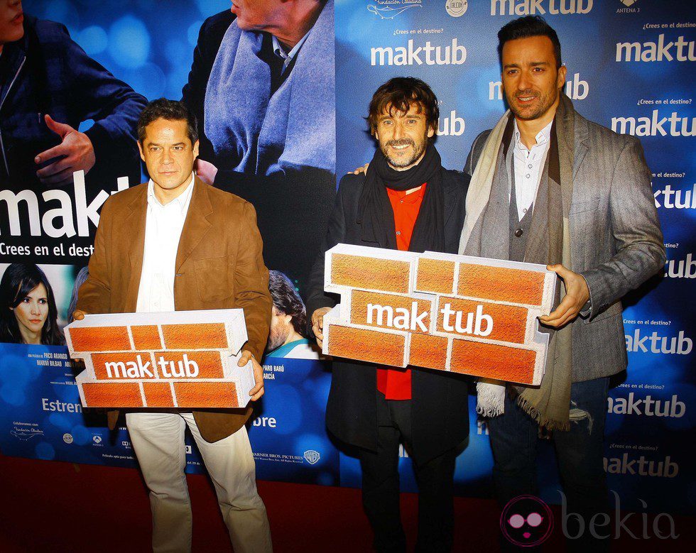 Jorge Sanz y Pablo Puyol en el estreno de 'Maktub'