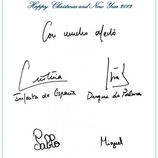 Los Duques de Palma y sus cuatro hijos felicitan la Navidad 2011