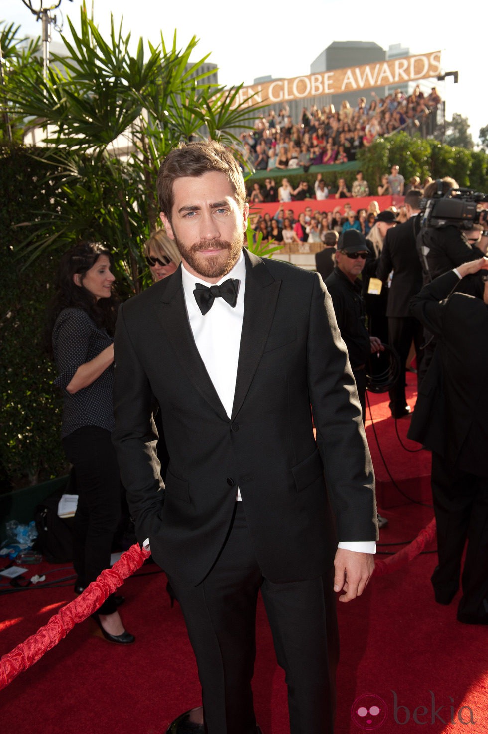 Jake Gyllenhaal en la alfombra roja de los Globos de Oro 2011