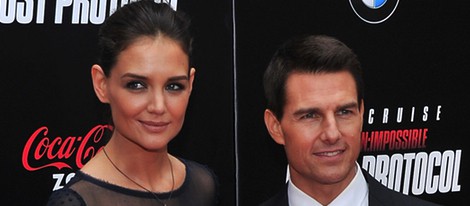 Tom Cruise  y Katie Holmes en el estreno de 'Misión imposible: Protocolo fantasma' en NY