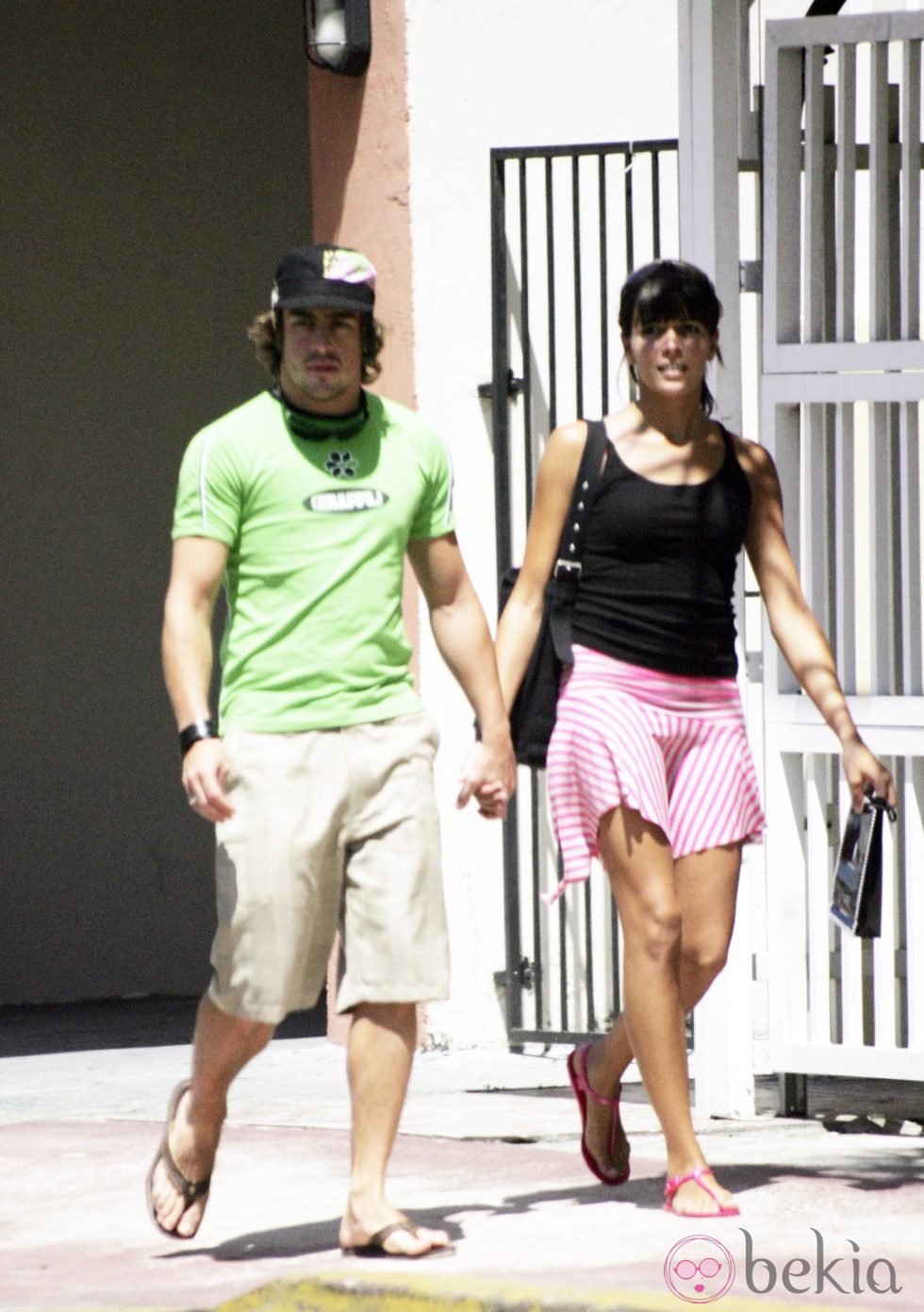 Fernando Alonso y Raquel del Rosario en Miami