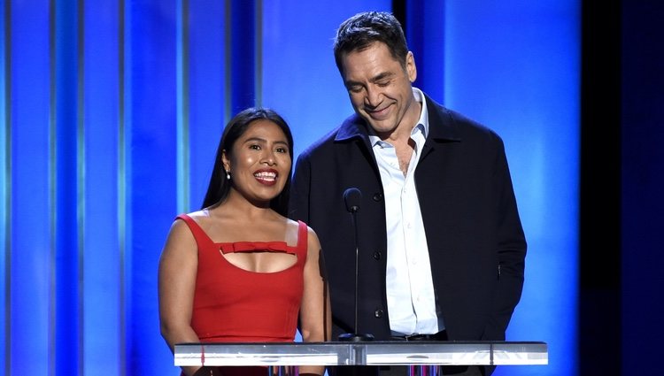 Yalitza Aparicio y Javier Bardem en la gala de los Spirit Awards 2019