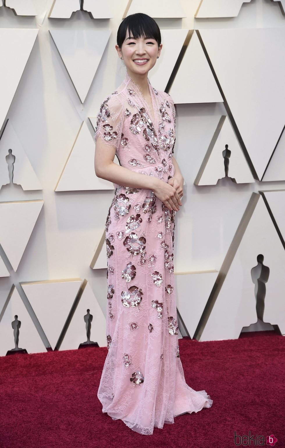 Marie Kondo en la alfombra roja de los Premios Oscar 2019