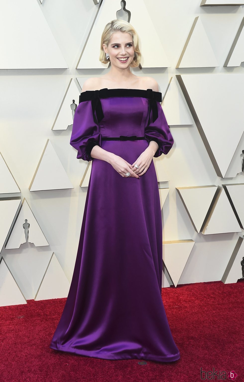 Lucy Boynton en la alfombra roja de los Premios Oscar 2019