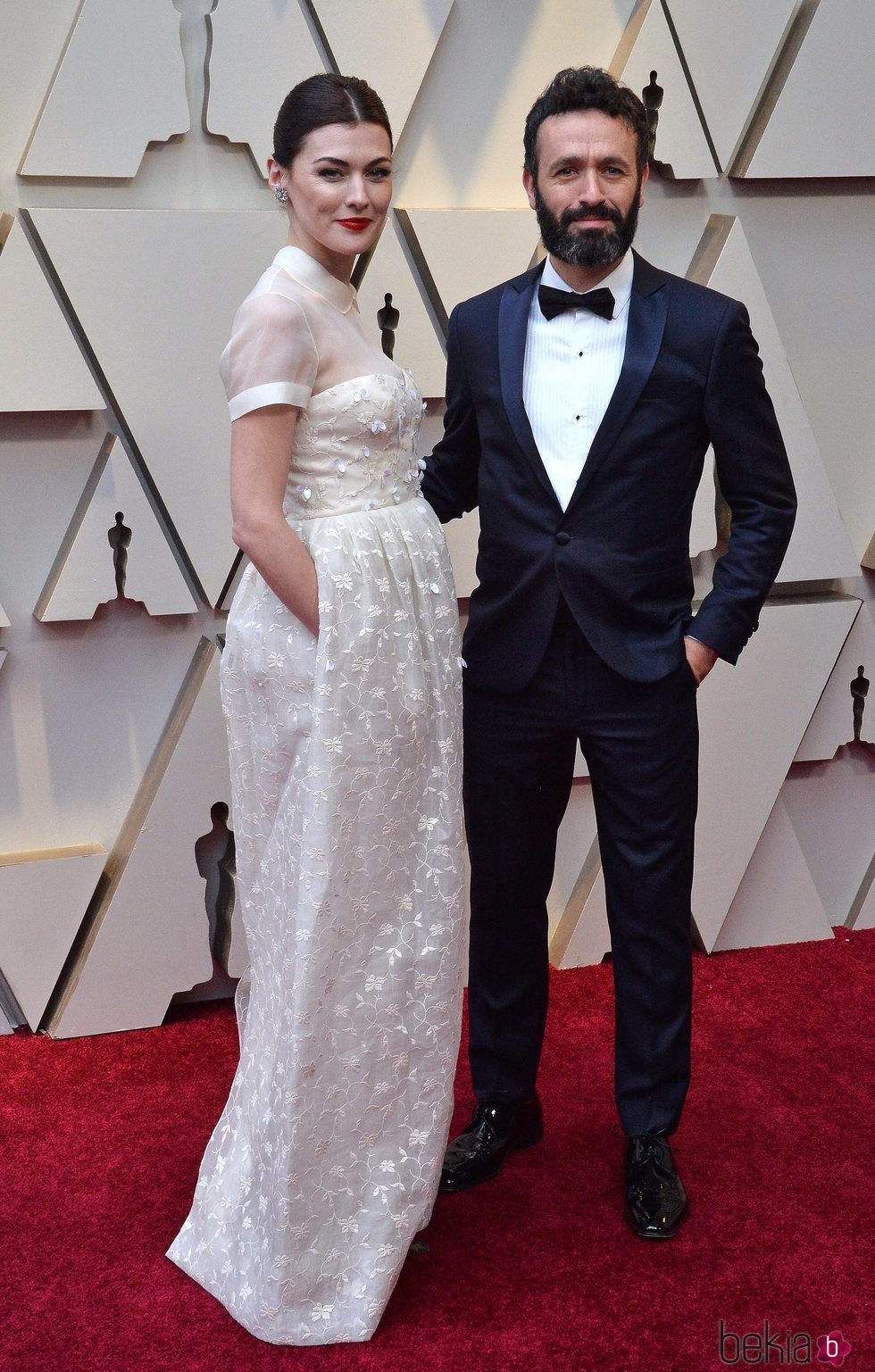 Marta Nieto y Rodrigo Sorogoyen en la alfombra roja de los Premios Oscar 2019