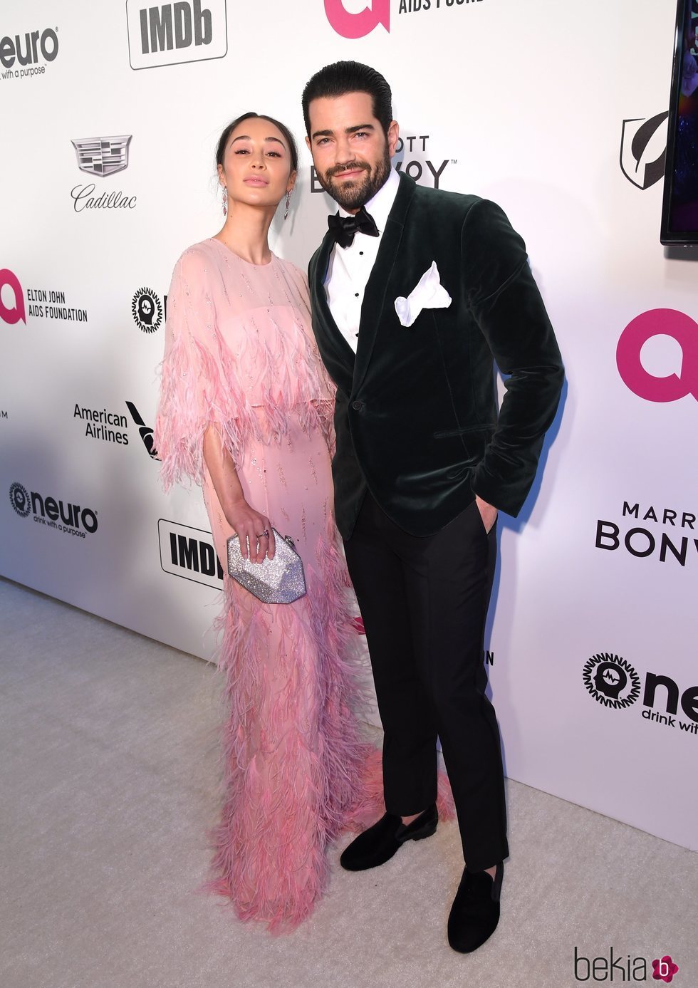 Cara Santana y Jesse Metcalfe en la fiesta de Elton John tras los Premios Oscar 2019