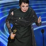 Olivia Colman recogiendo el Oscar 2019 a Mejor actriz