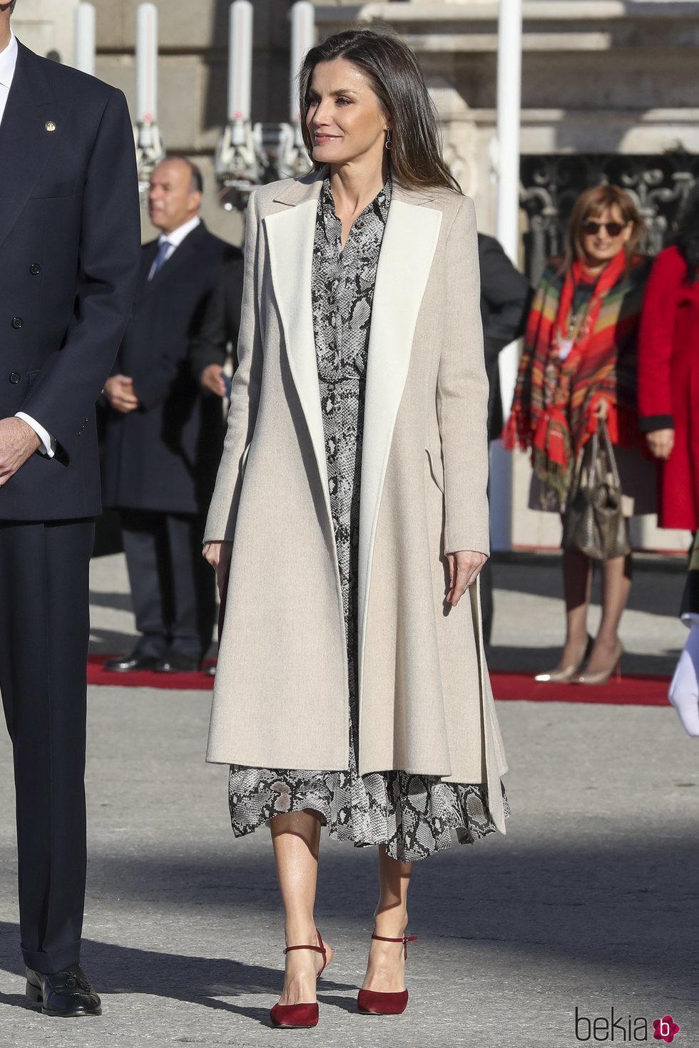 La Reina Letizia en la recepción al Presidente de Perú y a su esposa en el Palacio Real