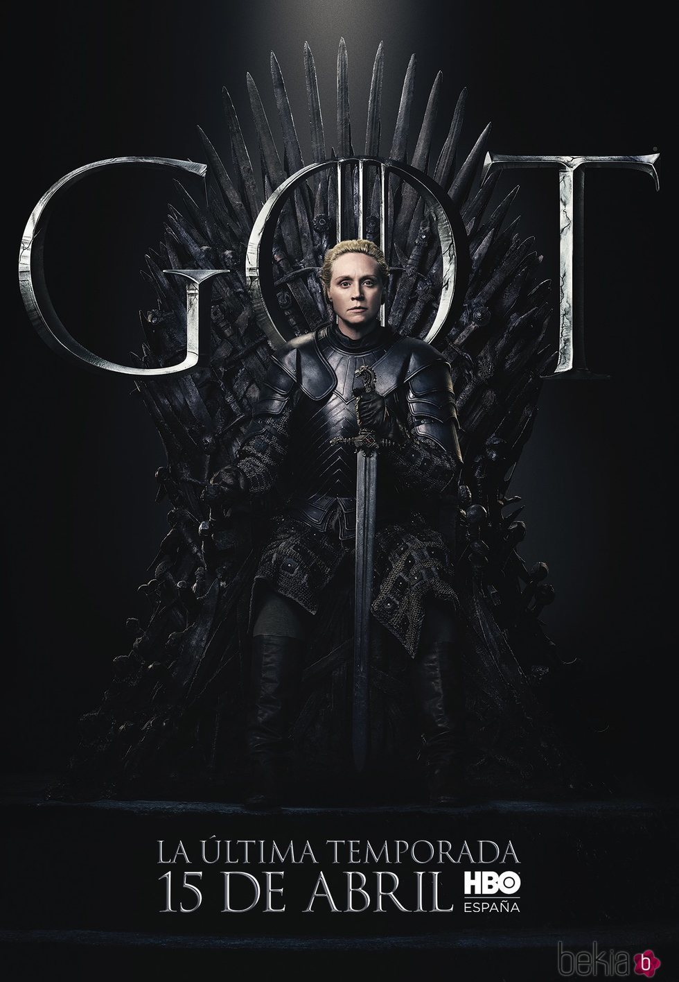Foto cartel temporada final 'GOT' Brienne de Tarth