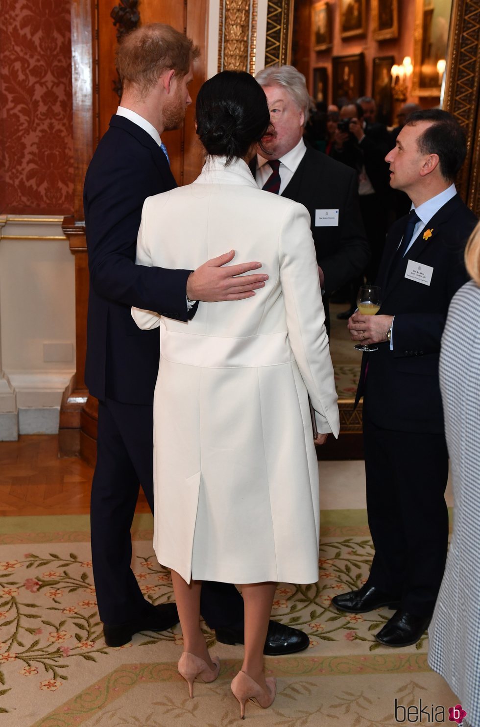 El Príncipe Harry y Meghan Markle en la recepción por los 50 años del Príncipe Carlos como Príncipe de Gales