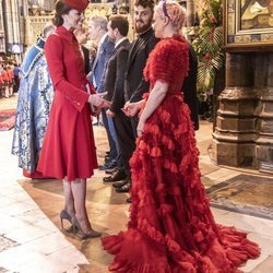 Kate Middleton y Grace Chatto de Clean Bandit en el Día de la Commonwealth 2019