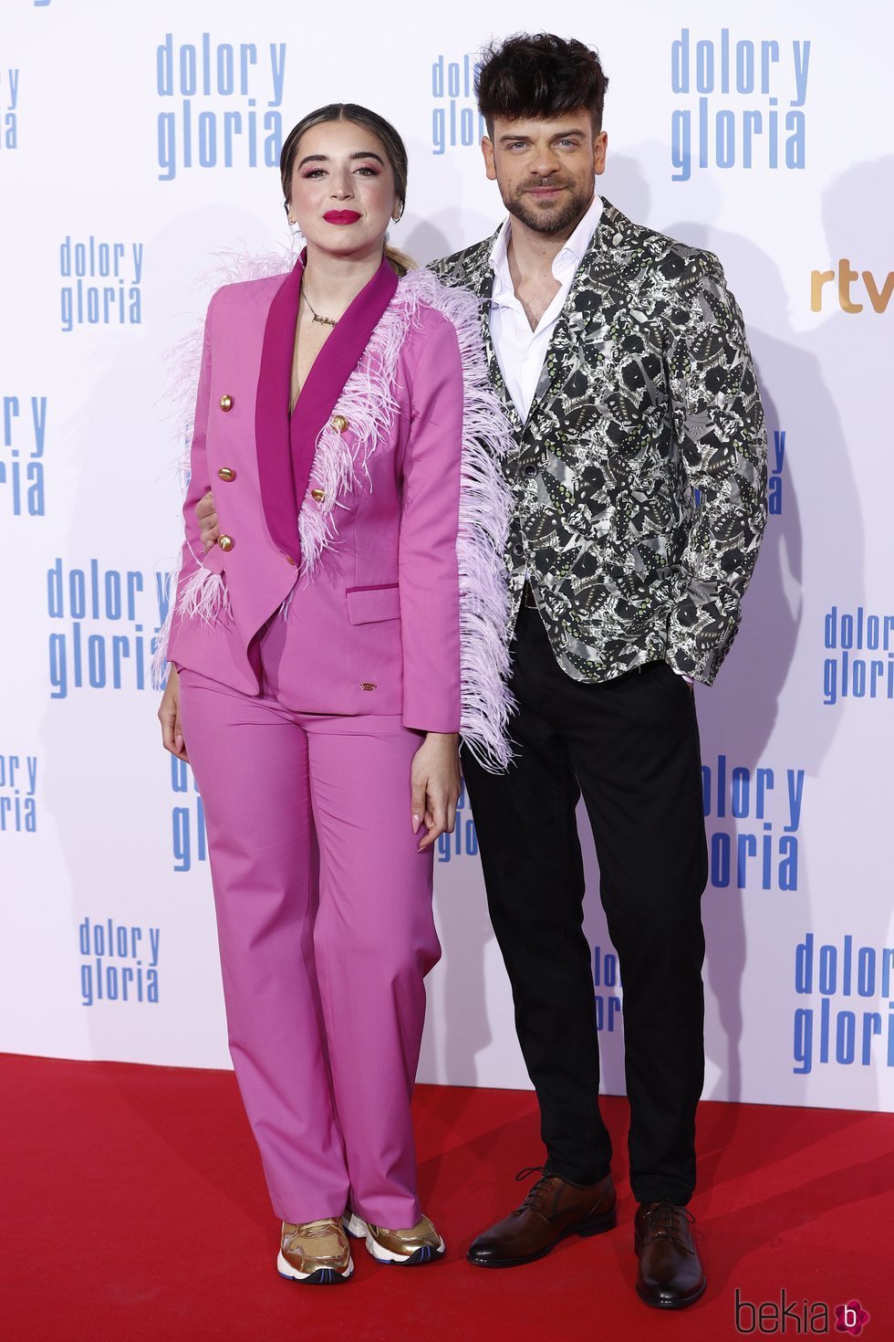 Ricky Merino y Mimi en la alfombra roja de 'Dolor y gloria'
