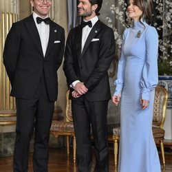 Daniel de Suecia, muy sonriente con Carlos Felipe de Suecia y Sofia Hellqvist
