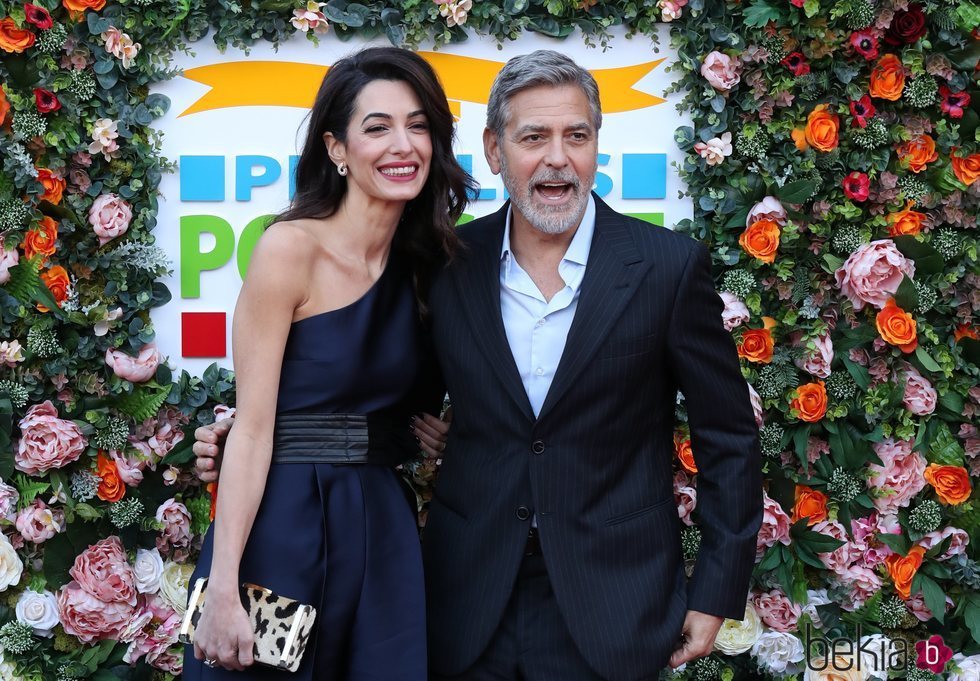 George y Amal Clooney en la gala benéfica People's Postcode Lottery