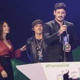 Cepeda recogiendo su Premio Dial 2019 en Tenerife