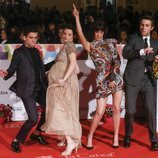 María Pedraza, Jaime Llorente, Pol Monen y Andrea Ros en la alfombra roja del Festival Málaga 2019