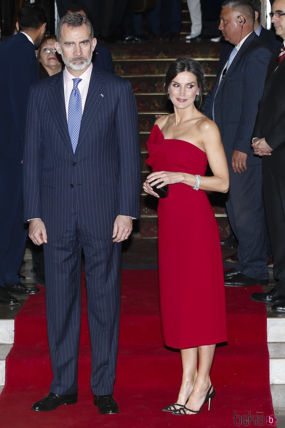 El Rey Felipe VI y la Reina Letizia en la cena de honor al Presidente Macri y la Primera Dama durante su Viaje de Estado a Argentina
