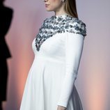 Manuela Vellés presumiendo de embarazo en la presentación de la sede de Netflix en Europa