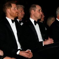 El Príncipe Carlos con sus hijos Guillermo y Harry en el estreno de 'Our Planet'