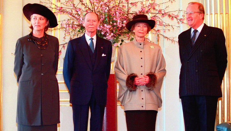 Los Grandes Duques Juan y Josefina Carlota de Luxemburgo con los Reyes Alberto y Paola de Bélgica