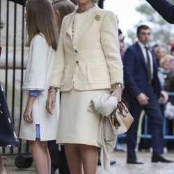 La Reina Sofía acudiendo a la Misa de Pascua 2019