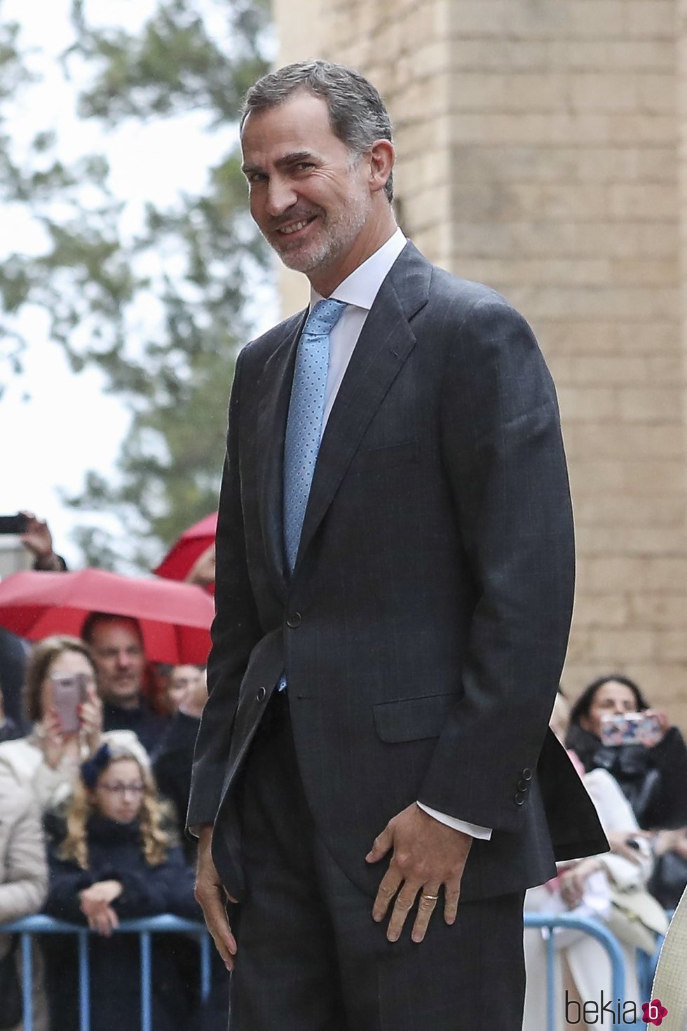 El Rey Felipe VI llegando a la Misa de Pascua 2019