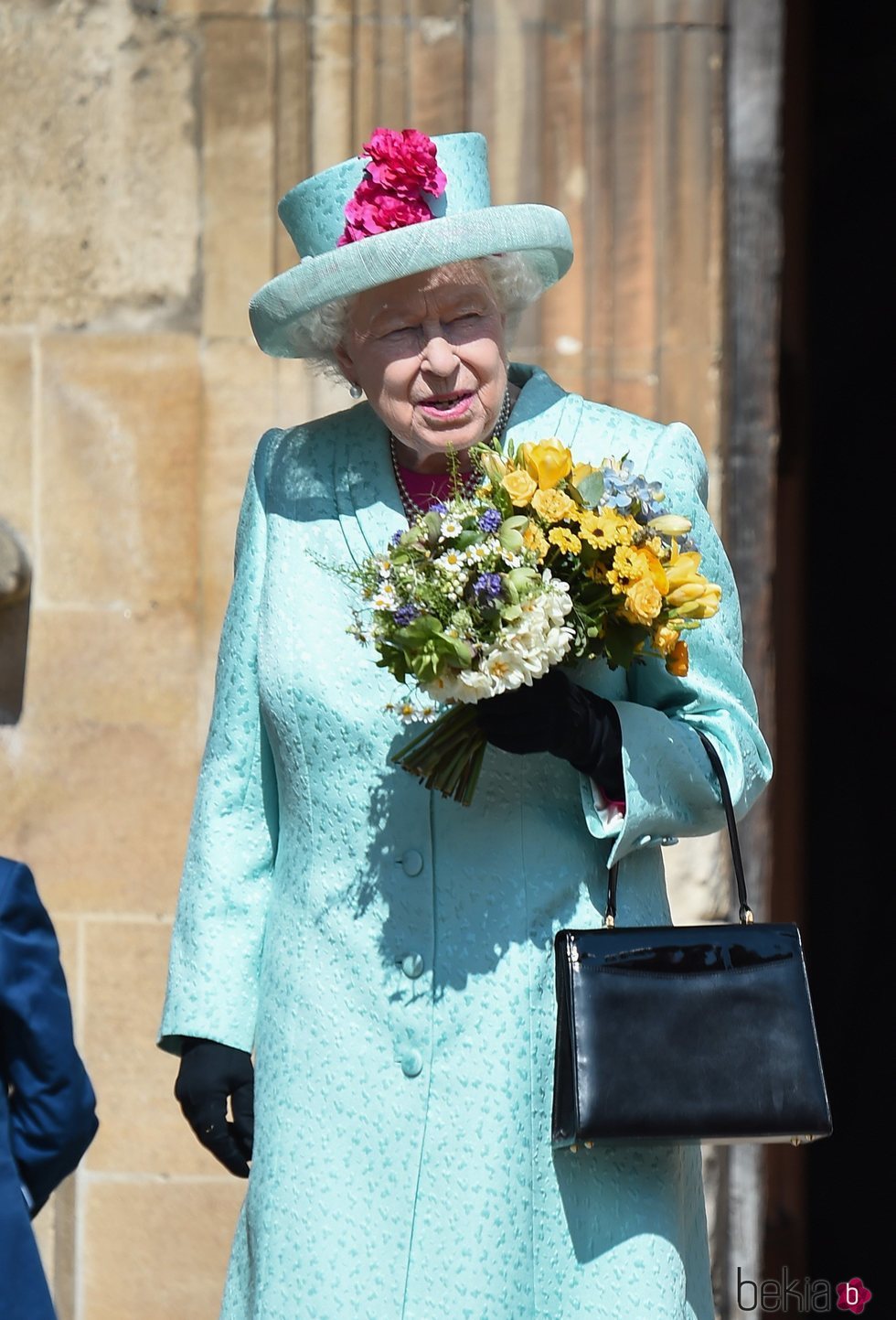 La Reina Isabel acudiendo a la Misa de Pascua 2019
