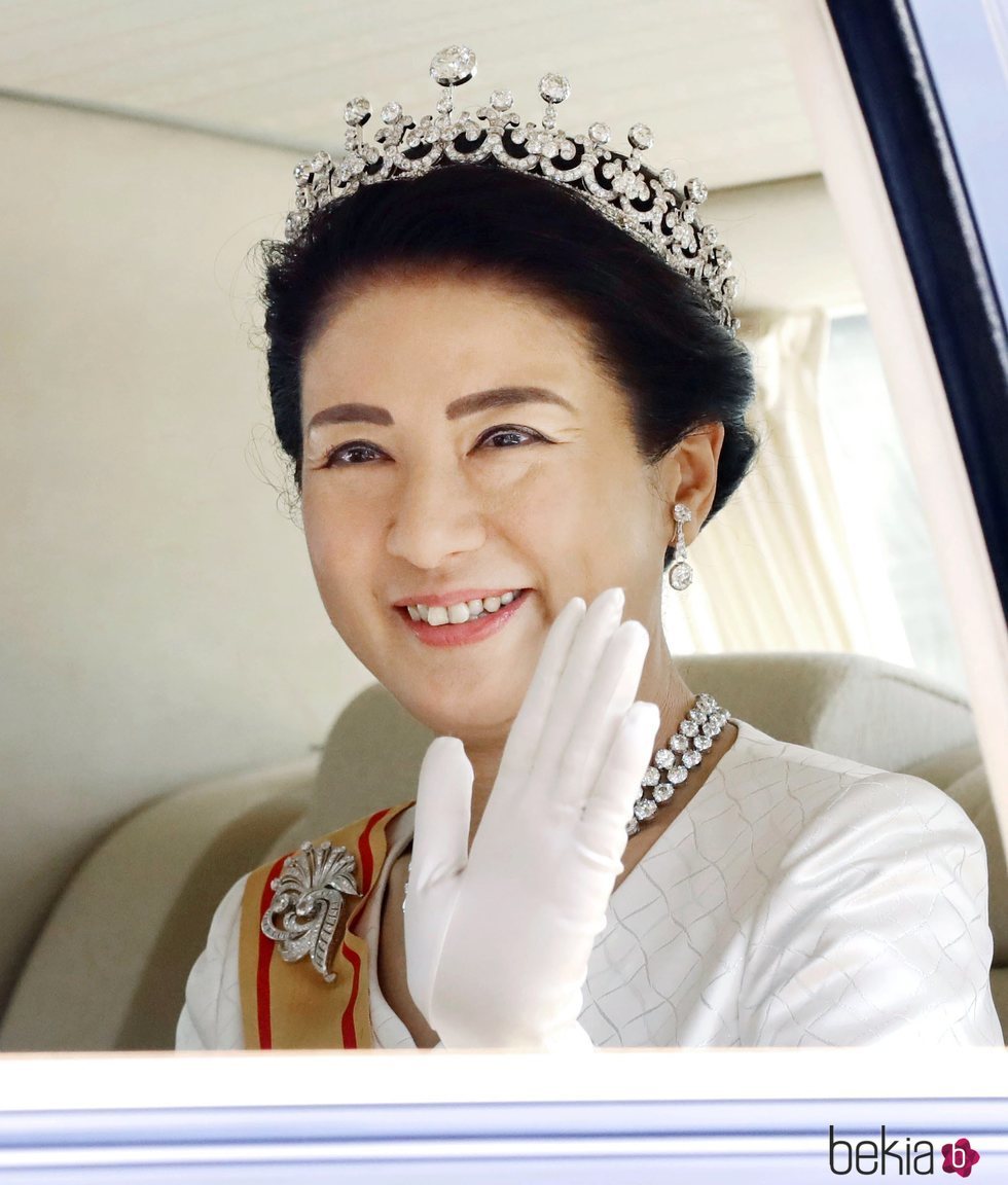 La Emperatriz Masako llega al Palacio Imperial para la proclamación de Naruhito de Japón