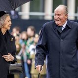 Los Reyes Juan Carlos y Sofía en el funeral del Gran Duque Juan de Luxemburgo
