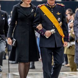Matilde y Felipe de Bélgica en el funeral del Gran Duque Juan de Luxemburgo