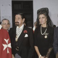 Pitita Ridruejo con Jaime de Mora y Aragón y Tomás Terry