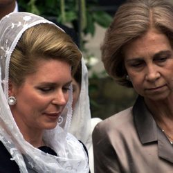 La Reina Sofía y Noor de Jordania en la boda de Alexia de Grecia y Carlos Morales