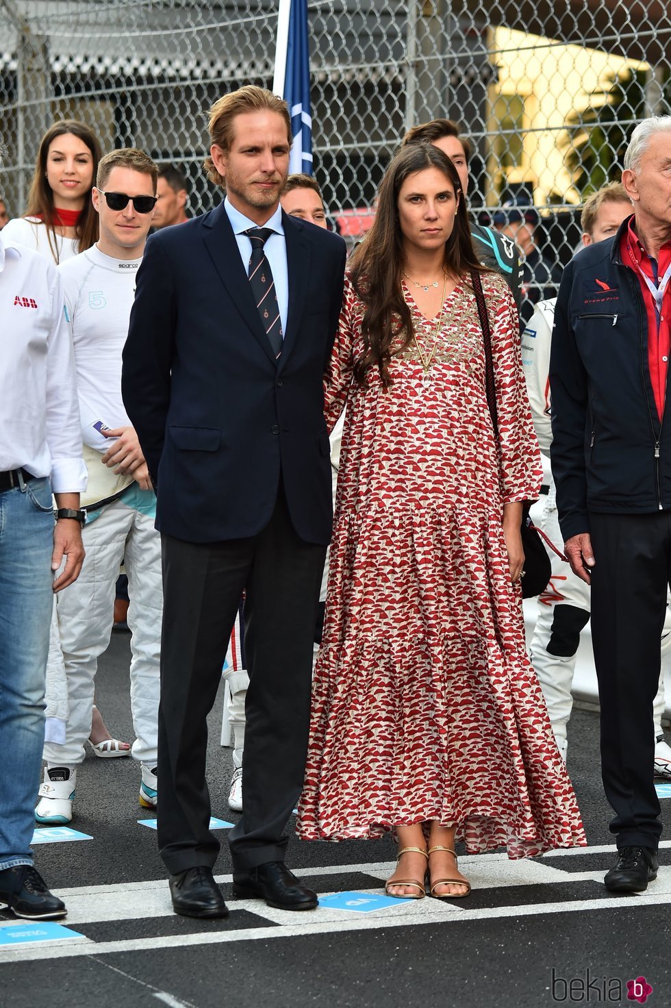 Andrea Casiraghi y Tatiana Santo Domingo en el Gran Premio de Mónaco de Fórmula E 2019
