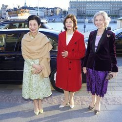 Hisako Takamado de Japón, Silvia de Suecia y la Reina Sofía en el 'Dementia Forum X'