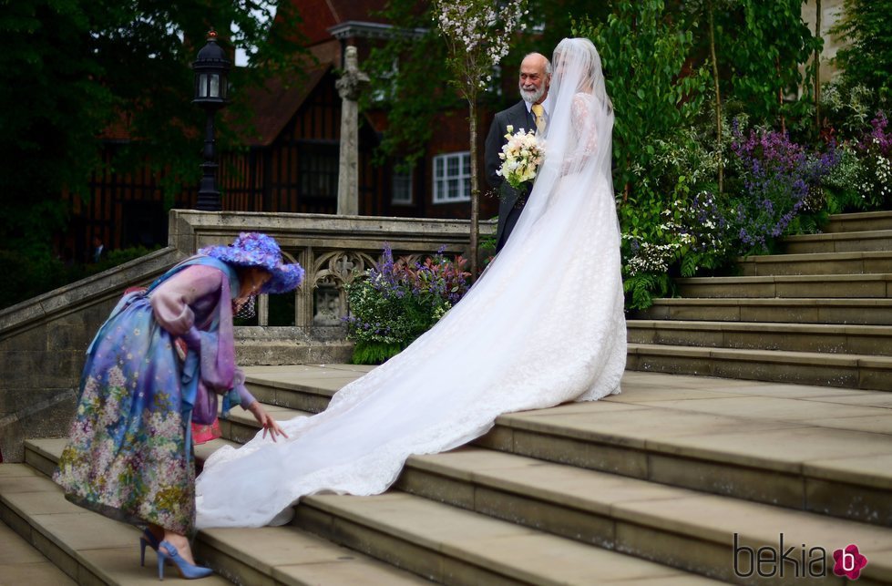 El vestido de novia de Lady Gabriella Windsor en su boda con Thomas Kingston