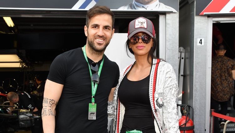 Cesc Fàbregas y Daniella Seeman en el Gran Premio de Fórmula 1 en Mónaco