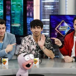 Los Jonas Brothers en su visita a 'El Hormiguero' tras volver juntos