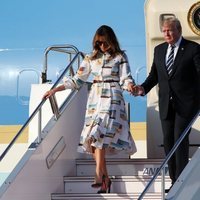 Donald y Melania Trump aterrizan en Japón en su visita de Estado