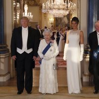 La Reina Isabel II, el Príncipe Carlos y la Duquesa de Cornualles con los Trump en su Viaje de Estado a Reino Unido