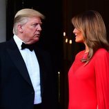 Donald Trump y Melania Trump en la cena de la embajada durante su Viaje de Estado a Reino Unido