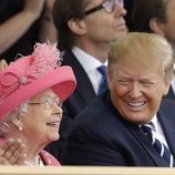 La Reina Isabel II y Donald Trump en el 75 aniversario del Dia-D durante su Viaje de Estado a Reino Unido