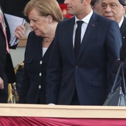 Angela Merkel y Emmanuel Macron en el 75 aniversario del desembarco de Normandía