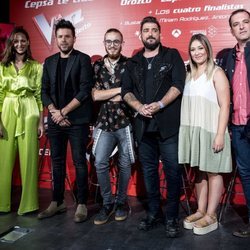 Eva González, Pablo López, Antonio Orozco y los finalistas y ganador de 'La Voz'